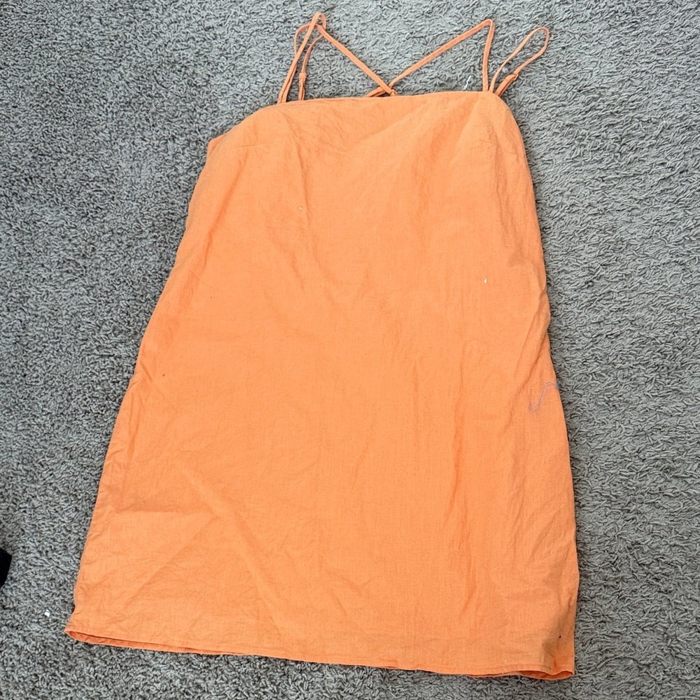 H&M orange strap dress